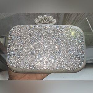 Elegant Silver Clutch Bag